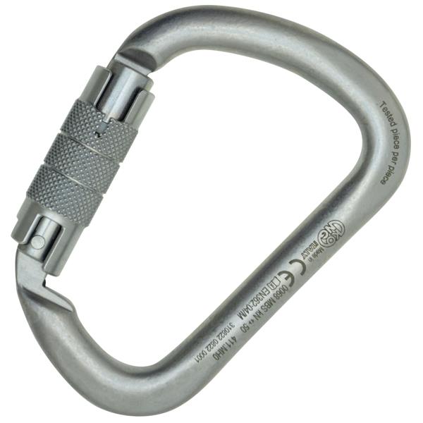 steel carabiner with twist lock gate