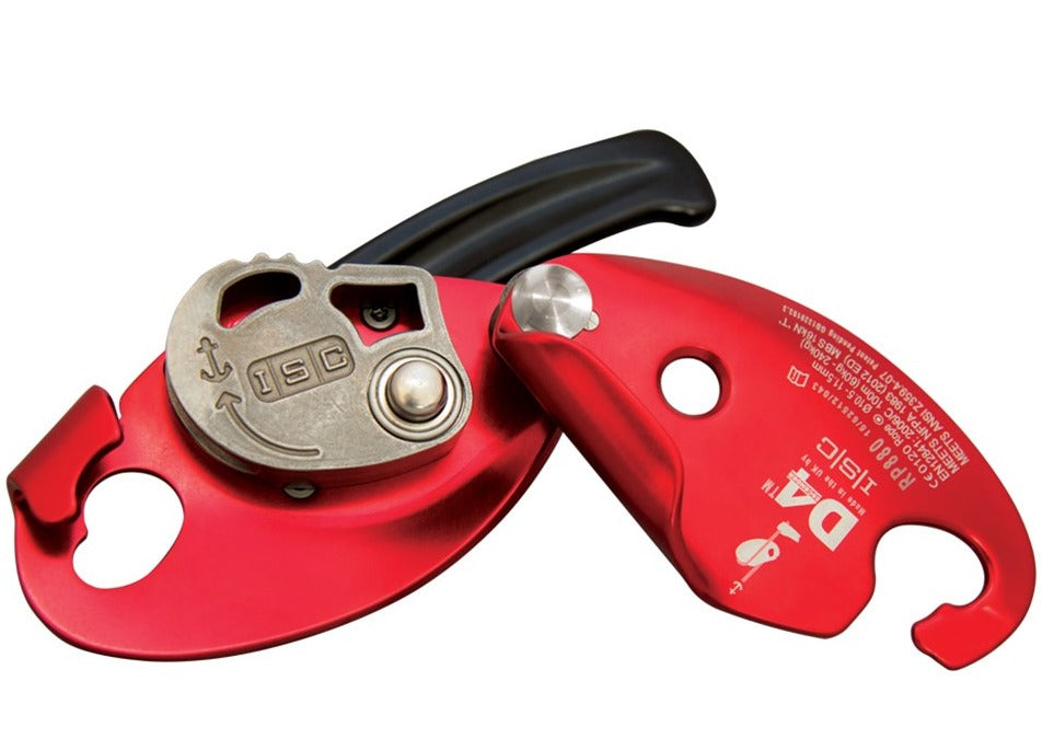 ISC D4 Work Rescue Descender in red