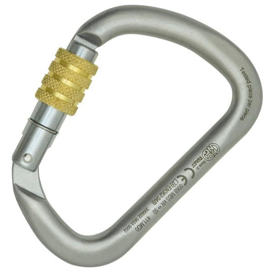 steel carabiner with screwlock gate