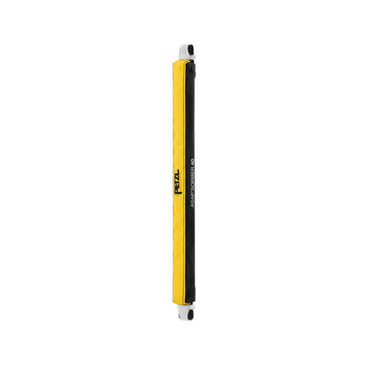 The Petzl ASAP'SORBER 40cm, a shock-absorbing lanyard with a striking yellow and black design.